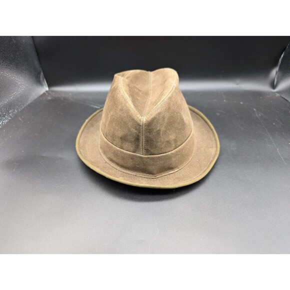 Vintage Fedora Hat Doe Suede "There's Pellon Inside" Brown Men's One Size RARE - Picture 1 of 6